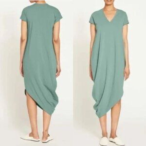 Universal Standard - Geneva Asymmetric Dress | Size 2XS (6-8) | Silver Pine Sage